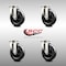Service Caster 5 Inch 316SS Hard Rubber Wheel Swivel Top Plate Caster Set SCC-SS31620S514-HRS-4 - alternate 4